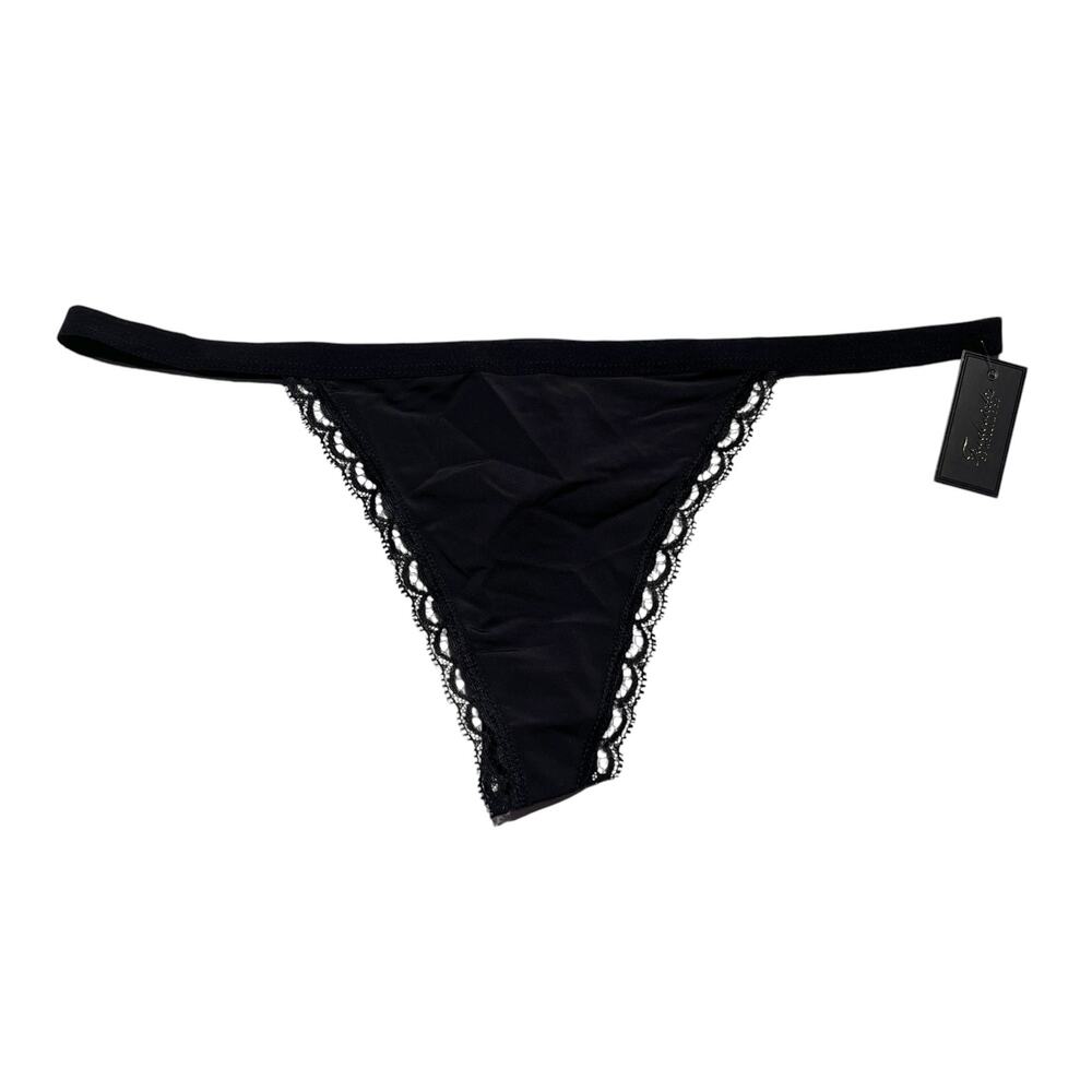 Frederick's of Hollywood Kira Thong Panty Black Size 1X